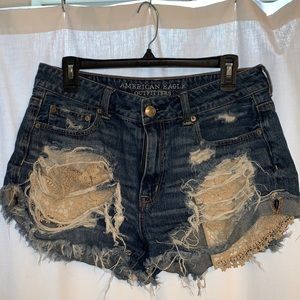 American Eagle Hi Rise Lace Pocket Festival Short